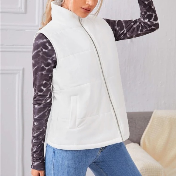 white puffer vest jacket - Picture 4 of 5